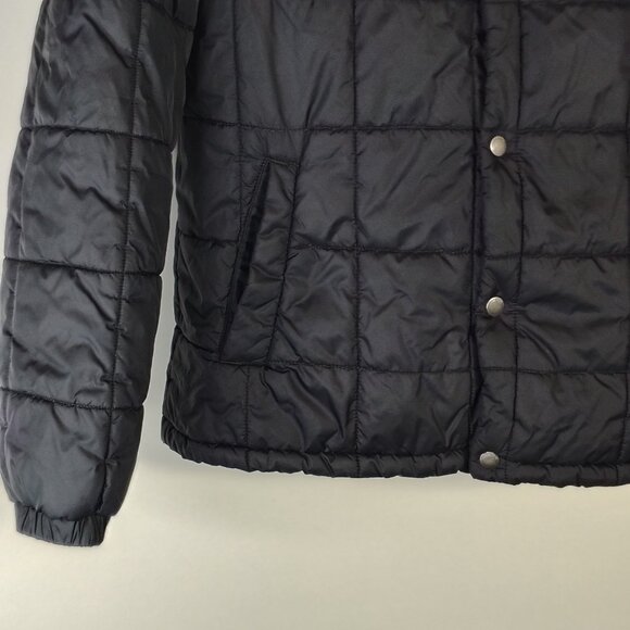 Volcom Stone Quilted Shirt Jacket Mens Black Snap Front Lightweight Puffer 600mm - Picture 5 of 16